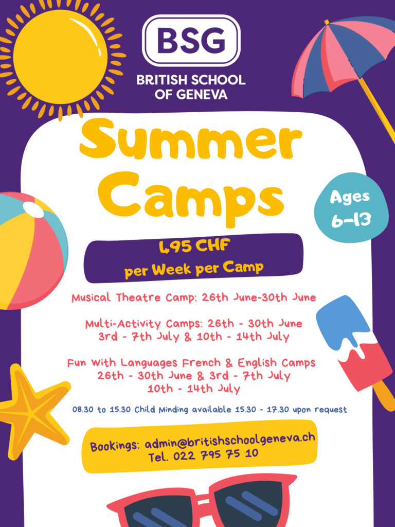 BSG Summer Camps flyer